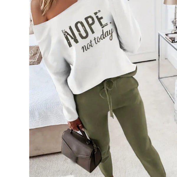Women's Casual Printed Two-piece Suit Clothing