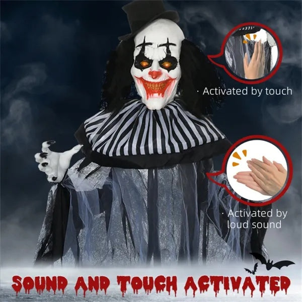 Scary Clown Yard Decor Halloween Decoration