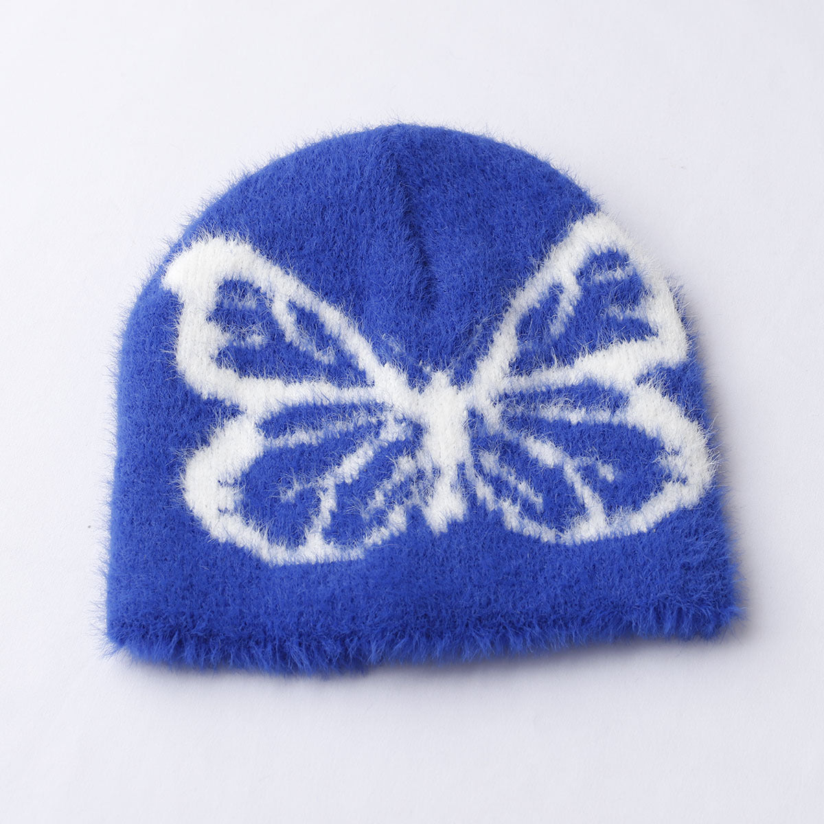 Printed Butterfly Jacquard Woolen Cap