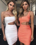 Slim One-shoulder Short Dress Sexy Fashion Hollow Mini Dresses For Women