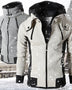 Men's Zip UP Hooded Jacket Fake Two Piece Sports Cardigan Casual Slim Sweatshirt Jacket