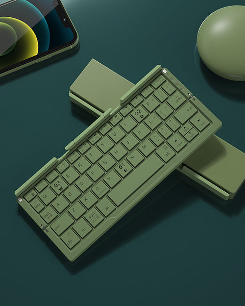 Mini Folding Bluetooth Keyboard Wireless Keypad Support3 Devices With Stand Rechargeable Foldable Keyboard For Phone Tablet