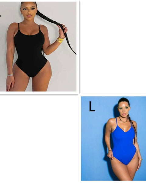Summer Bikini Backless String Large Size Sexy Solid Color Triangle One-piece Swimsuit Womens Clothing