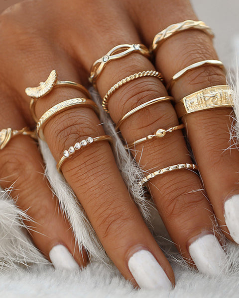 European And American Twist Flying Eagle Simple Golden Fashion 12-piece Set