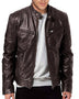 Uppu Slim Fit Faux Leather Jacket
