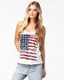 American flag print vest vintage distressed T-shirt top