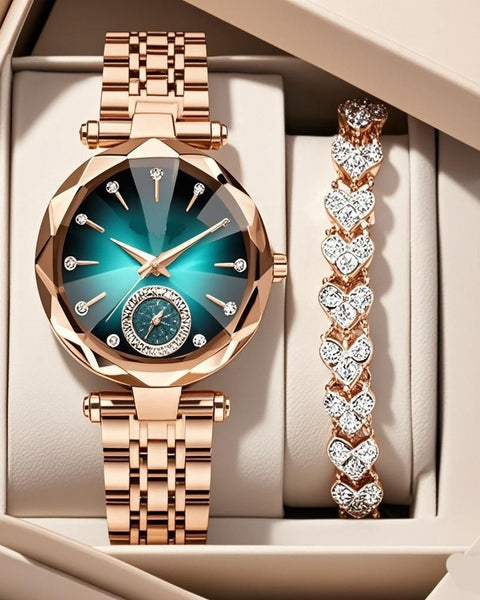 Women's Casual Simple Quartz Watch With Diamond