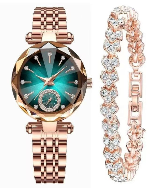 Women's Casual Simple Quartz Watch With Diamond