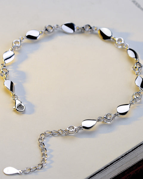 Diamond-encrusted 925 sterling silver bracelet