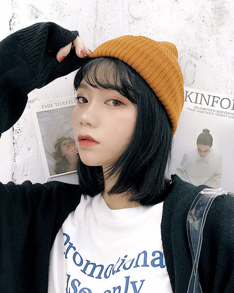 Women's hat winter knit hat outdoor wool hat female winter warm cap