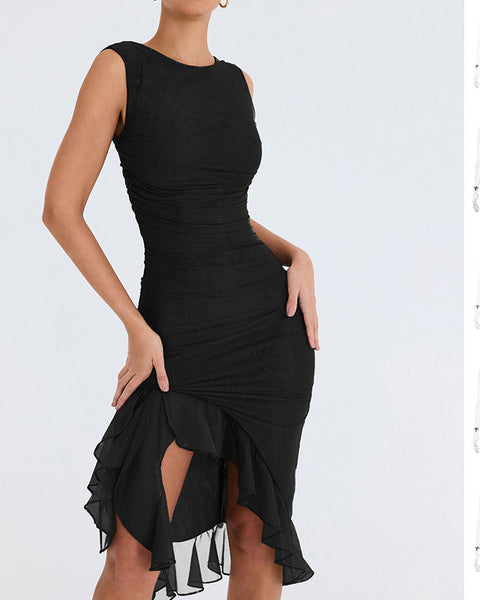 Summer Slim Skinny Sleeveless Dress For Women Fashion Party Club Dresses