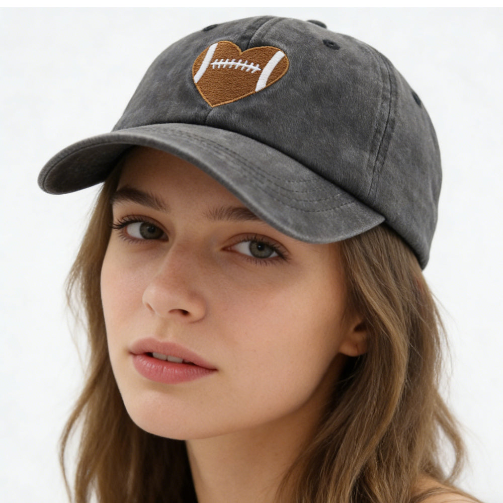 Football Gifts For Women Men  Football Heart Baseball Cap