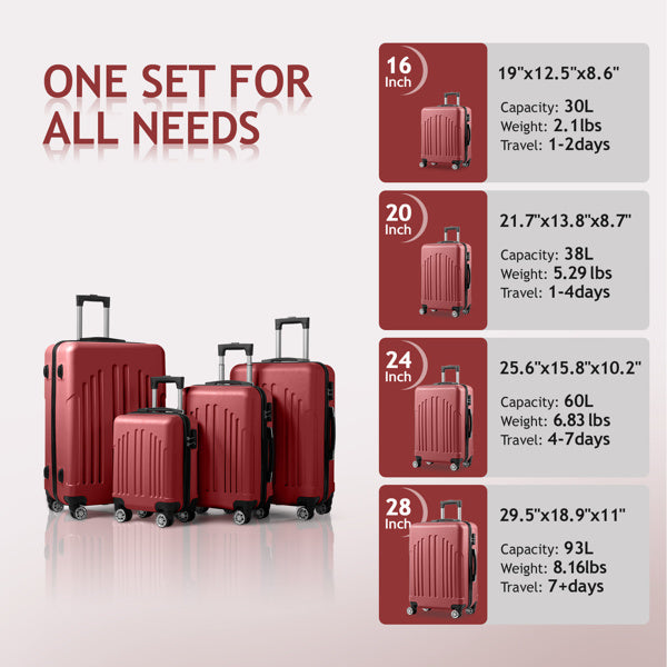 FCH Trolly Luggage 4-piece Set