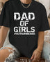 Dad Of Girls Print Crew Neck T-Shirt