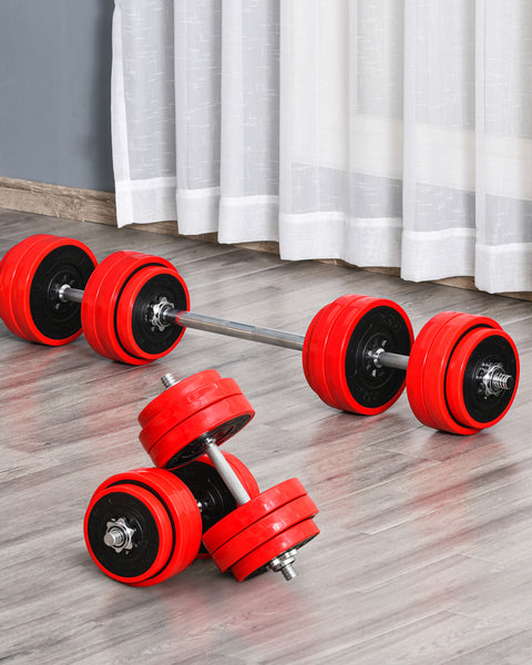 Adjustable Dumbbell Set, 66lbs Convertible to Barbell Weight Set for Home Gym Women and Men Weight Lifting Training