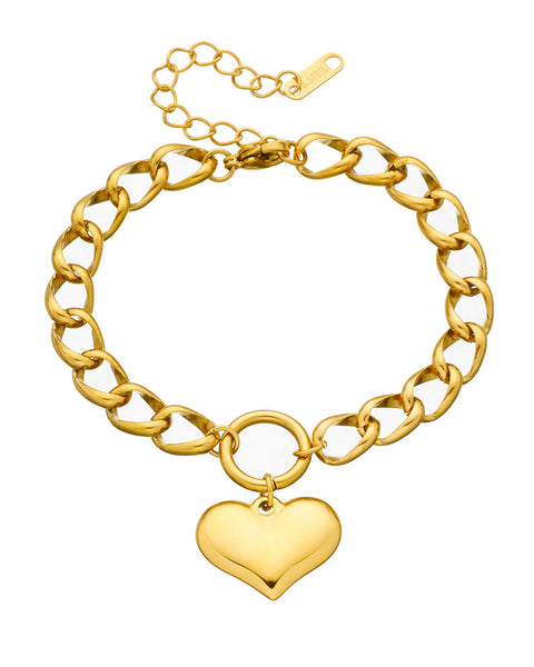 Stainless Steel Fashion Personality Simple Punk Retro Hip-hop High Temperament Round Chain Titanium Steel Metal Bracelet Fashion Jewelry