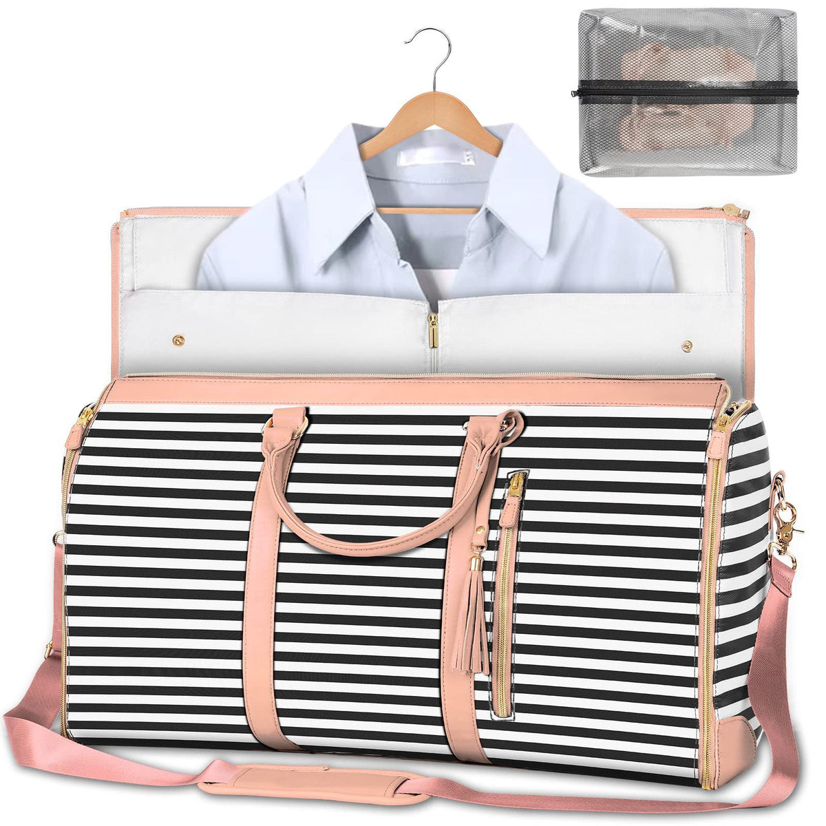 Travel Duffle with attached Folding Suit Bag