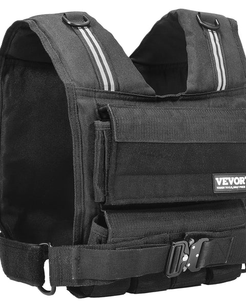 Adjustable Weighted Vest, 35lb Weight Vest With Iron Weights, Shoulder Pad, And Reflective Stripe, Body Weight Vest Exercise Set For Men Women, Workout Equipment For Strength Training Running