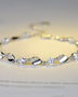 Diamond-encrusted 925 sterling silver bracelet