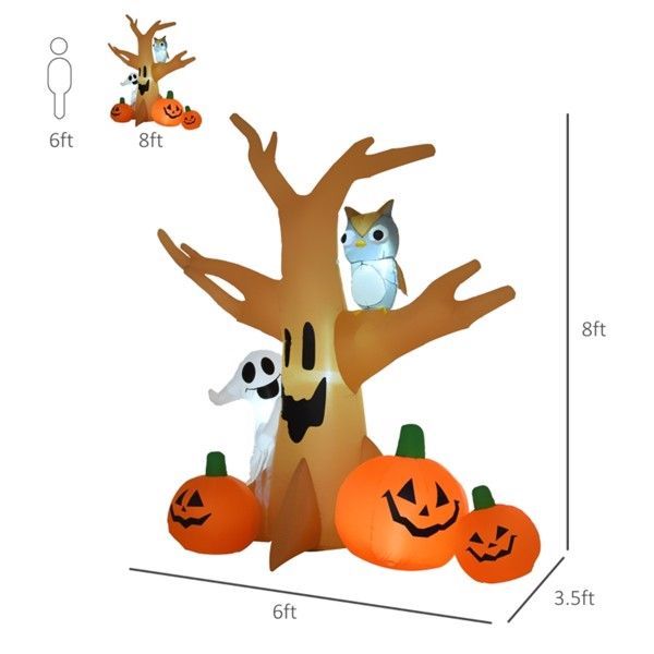 Spooky Tree with Jacks Halloween Decorations