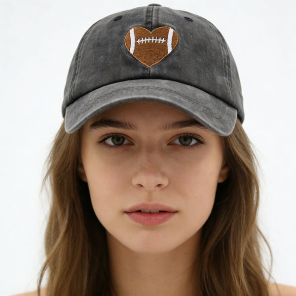 Football Gifts For Women Men  Football Heart Baseball Cap