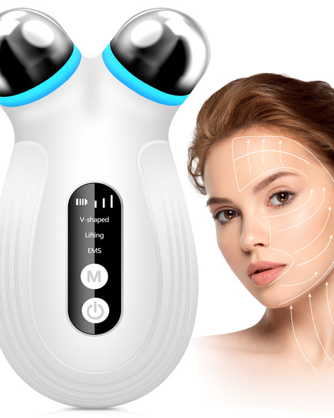 Anti Aging And Wrinkles Microcurrent Facial Device, Boost Skin Care Products Absorption - White
