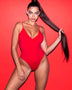 Summer Bikini Backless String Large Size Sexy Solid Color Triangle One-piece Swimsuit Womens Clothing