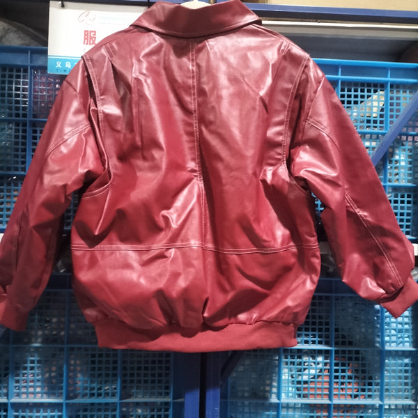 Loose Fashion Lapel Zip-up Jacket Cool Long Sleeve Zipper Closure Moto Biker Leather Jacket Womens Clothing