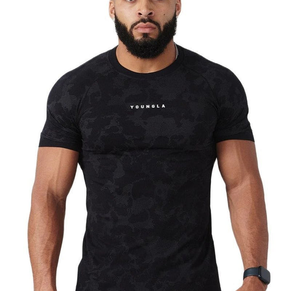 Workout Clothes Camouflage Sports T-shirt Men