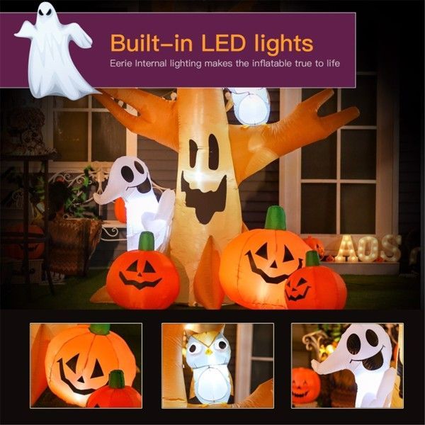 Spooky Tree with Jacks Halloween Decorations