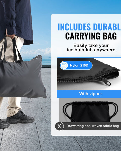 Ice Bath Tub For Athlete Cold Water Therapy Plunge Tub Inflatable Bathtub