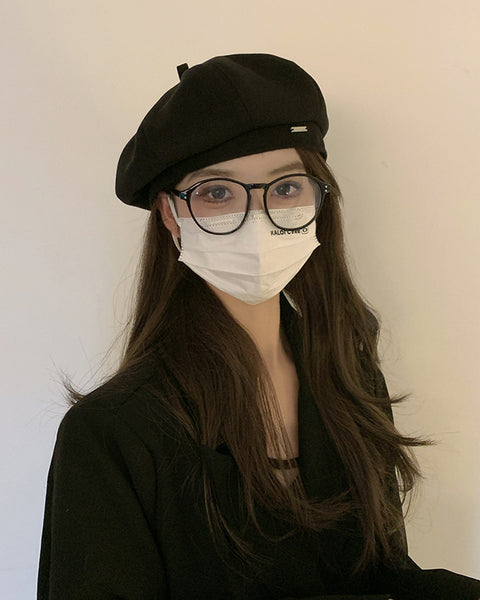 Big Head Circumference Makes Face Look Smaller Beret Winter All-matching Painter Cap