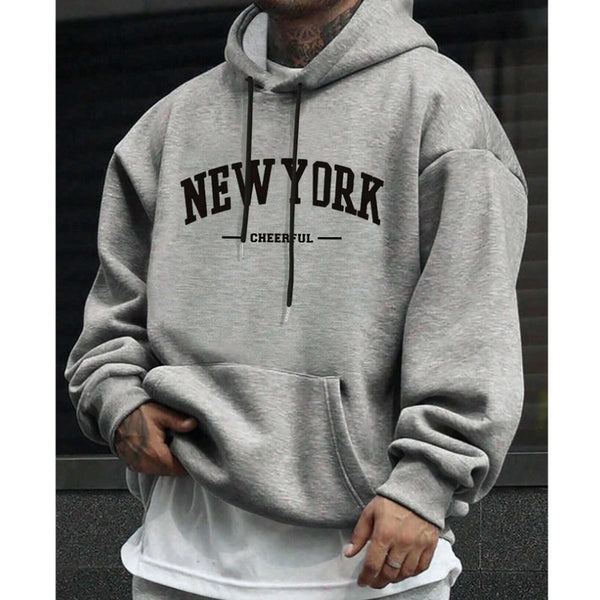 Men's Casual American-style Retro Loose Hooded Sweater