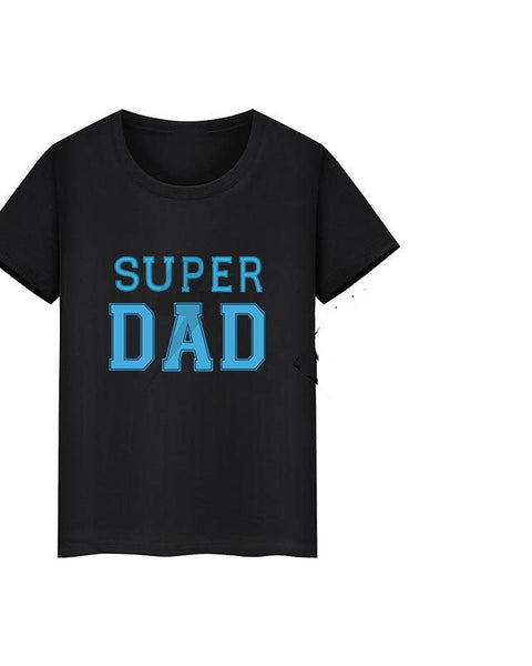 Super Dad Black Letter Short Sleeve