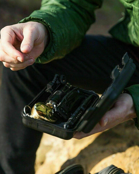14-In-1 Outdoor Emergency Survival Kit Camping Hiking Tactical Gear Case Set Box