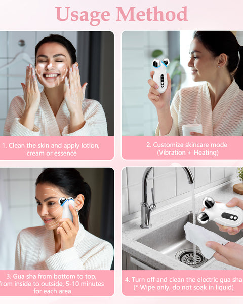 Anti Aging And Wrinkles Microcurrent Facial Device, Boost Skin Care Products Absorption - White