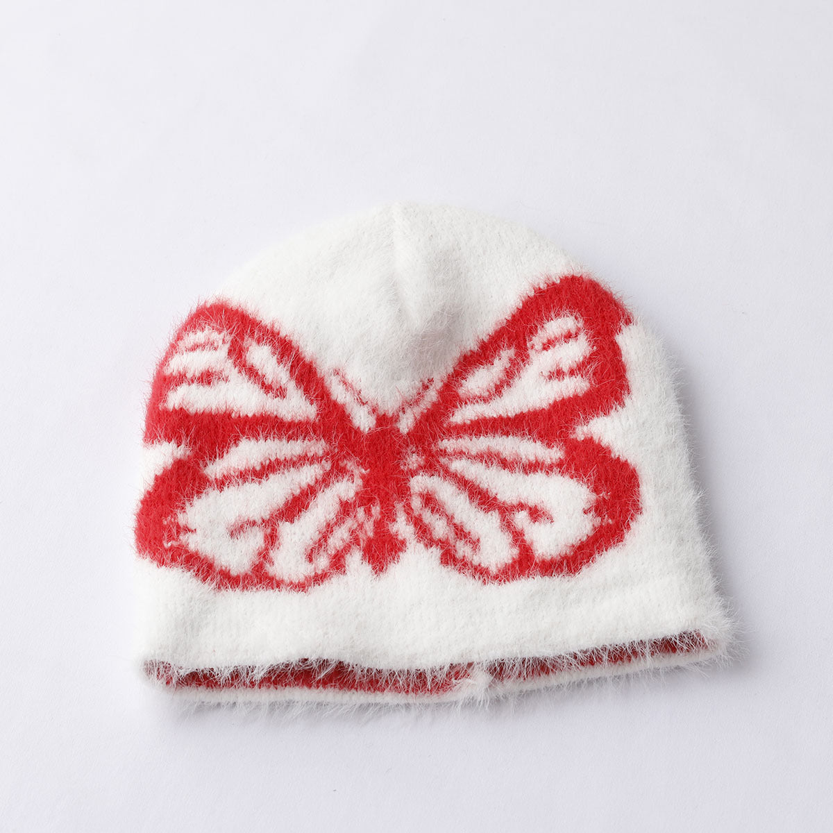 Printed Butterfly Jacquard Woolen Cap