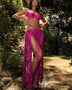 Pure Color Bikini Three-piece Split Swimsuit For Women