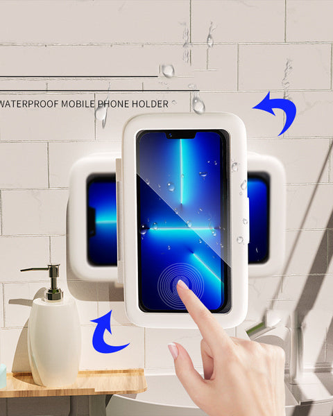 Shower Phone Box Bathroom Waterproof Phone Case Seal Protection Touch Screen Mobile Phone Holder For Kitchen Handsfree Gadget