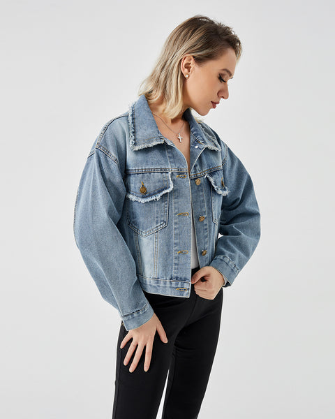 Women's Denim Long Sleeve Jacket Fashion Top
